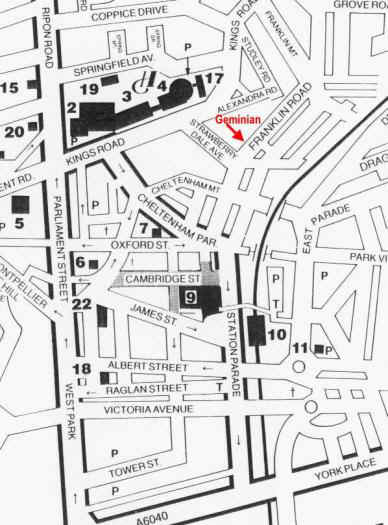 Harrogate Map showing Geminian
